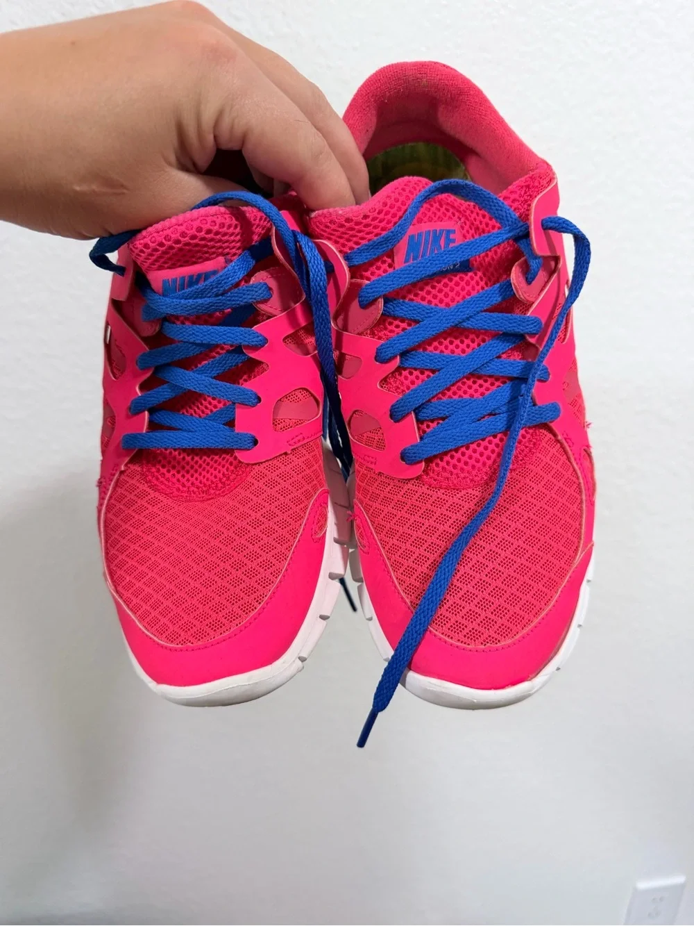 Nike Pink and Blue free runs